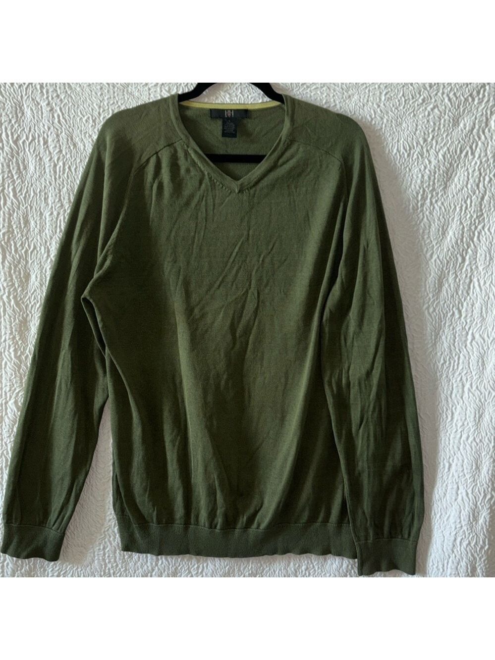 H&H Silk Cotton Blend V-Neck Long Sleeve Sweater